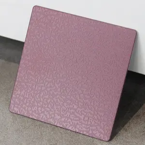 Geprägte Edelstahlplatte Hersteller Ledermuster 304 dekorative Wandplatten Edelstahl-Gemäßplatte