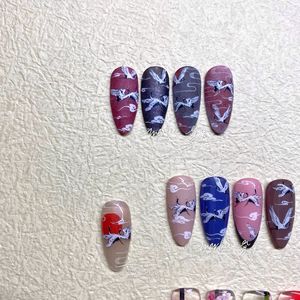 Pegatina Tomoni estilo chino Grulla <span class=keywords><strong>de</strong></span> Corona Roja nube propicia Lotus Nail Art encanto decoración <span class=keywords><strong>de</strong></span> <span class=keywords><strong>uñas</strong></span> - Product Image 2