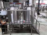2 navires 3.5 Équipement de brasserie 3 BBL Système de brassage Hôtels Équipement de fermentation automatique du vin Réservoir de cuve sous pression 500L utilisé