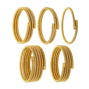 Chunky or fini métallique couple bijoux en acier inoxydable extensible chaîne lien <span class=keywords><strong>SERPENT</strong></span> MULTICOUCHE <span class=keywords><strong>bracelet</strong></span> jonc - Product Image 1