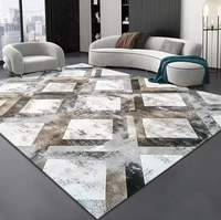 Tapis de sol imprimé géométrique imperméable et antidérapant pour canapé-lit, cuisine et décoration intérieure