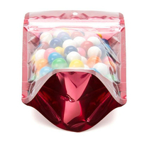 Sachet refermable auto-scellant à fond plat pour snacks, café, fruits secs, emballage alimentaire, sac en plastique à fermeture éclair