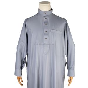 Moda <span class=keywords><strong>Alharamain</strong></span> Gamis Kaftan Qatari Jubah Abaya Jalabya Thobe Ramadan Eid ropa musulmana tradicional para hombre - Product Image 3