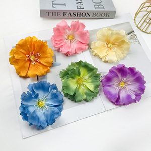 Tête de fleur d'orchidée artificielle, diamètre 11 cm, fleur en soie, décoration de mariage et de maison, violet, bleu, orange, rose, vert - Product Image 3