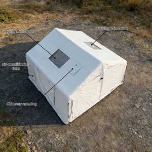 <span class=keywords><strong>Tente</strong></span> de Glamping <span class=keywords><strong>Gonflable</strong></span> Blanche Minimaliste 8 Personnes, Étanche, Double Portes, Double Fenêtres Panoramiques, Marque Privée, pour Jardin, 8 420D - Product Image 4