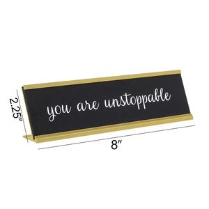 ที่ใส่ป้ายชื่อโต๊ะทำจากอลูมิเนียมแผ่นป้ายชื่อโต๊ะป้ายสลักชื่อโต๊ะในสำนักงาน - Product Image 3