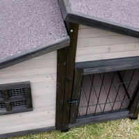 Indoor Outdoor Yard Holz Luxus Hund Katze Haustier Haus Wasserdicht Vier Jahreszeiten Verwenden Sie Hunde Zwinger Kiste Häuser Großer hölzerner Hunde käfig