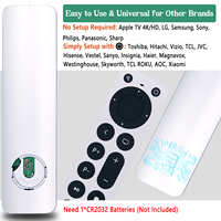NUEVO Control Remoto Universal de Repuesto para Apple TV 4K/ Gen 1 2 3 4/ HD A2843 A2737 A1427 A1469 A1378 A1218 A2169 A1842 A1625