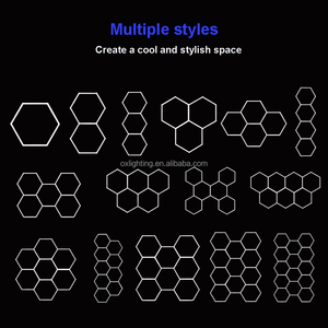Éclairage <span class=keywords><strong>LED</strong></span> Hexagonal Moderne pour la Décoration Intérieure de la Maison, Atelier, Barbershop, Showroom, Atelier de Bricolage - Product Image 5