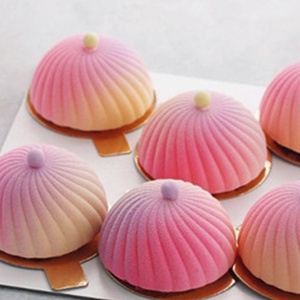 Moule en silicone Tangchu en forme de chignon pour mousse, <span class=keywords><strong>spirale</strong></span> semi-circulaire, pour chocolat et gelée, compatible four - Product Image 1