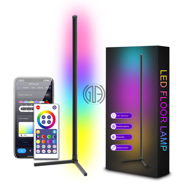 Manufacturer Wholesale Smart Home Decor Lighting Rgbic Standing Corner Led Modern Wifi Floor Lamps
