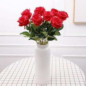 ดอกกุหลาบเดี่ยว AF10003-2 ดอกไม้ประดิษฐ์จากผ้าไหมสำหรับตกแต่งงานแต่งงาน กิ่งดอกกุหลาบประดิษฐ์ขายส่ง ราคาพิเศษ - Product Image 5