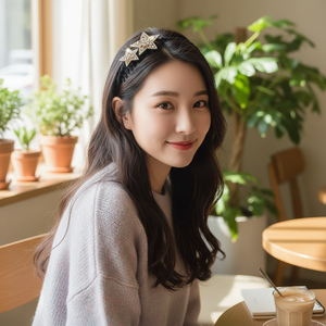 Fasce per capelli in tessuto di pizzo fatto a mano stile coreano di tendenza per le ragazze vendita all'ingrosso - Product Image 3