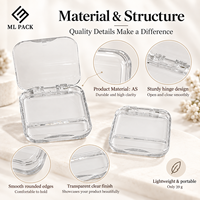 Boîtier compact transparent personnalisé vide pour maquillage, rechargeable, pour poudre compacte et palette de blush, emballage cosmétique OEM ODM en gros