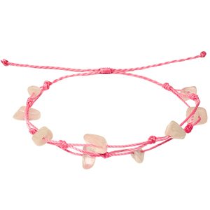 Braccialetto di quarzo rosa regolabile fatto a mano con perline in pietra naturale per donne e uomini a prova di amuleto da uomo - Product Image 1