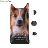 Pochette à fermeture éclair à fond plat de qualité alimentaire en gros d'usine 1.5kg sacs de nourriture pour animaux de compagnie PE anti-odeur pour emballage alimentaire pour chien chat