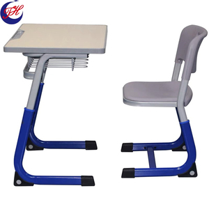 Muebles Escolares, Conjunto de Escritorio y Silla Individual para Estudiantes Universitarios, Conjunto de Escritorio y Silla Moderno de MDF para Escuelas - Product Image 3