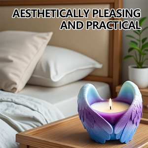 Support unique Moules en résine Silicone Ailes d'ange Plateau Moule en silicone Bol Moule en résine époxy pour bijoux à bricoler soi-même <span class=keywords><strong>Porte</strong></span>-assiette - Product Image 4