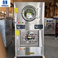 Lavadora-Secadora Apilable de Carga Frontal de 20 kg con Tambor de Acero Inoxidable, Fácil Operación, Equipo de Lavandería Comercial para Hotel