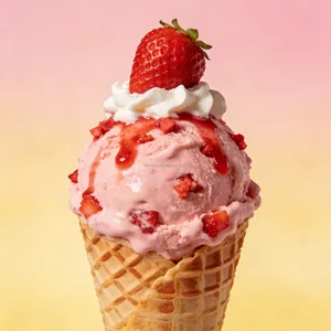 Mélange en poudre pour crème glacée molle à la fraise de qualité supérieure, douce et soyeuse, pour les pâtisseries et les cafés - Product Image 5