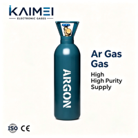 Gas Argón Ar de Grado Electrónico 99.9999% 6N para Fabricación de Semiconductores y Procesos CVD Precio de Fábrica