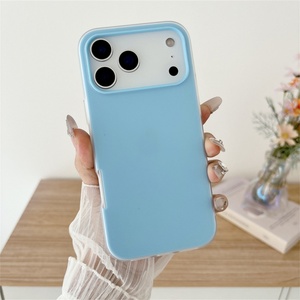 เคสโทรศัพท์แบบเจลลี่ 2 in 1 ผลิตจากซิลิโคน TPU แบบด้าน สีสันสดใส สำหรับ iPhone 17 16 15 14 13 12 air Pro Max สีลูกกวาด วัสดุ TPU PC ขายส่ง - Product Image 4