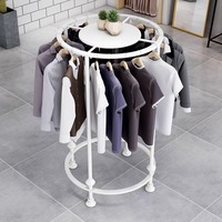 Porte-vêtements circulaire de luxe doré – Cintre doré pour salon et chambre à coucher – Économisez de l'espace – Porte-vêtements en métal et fer