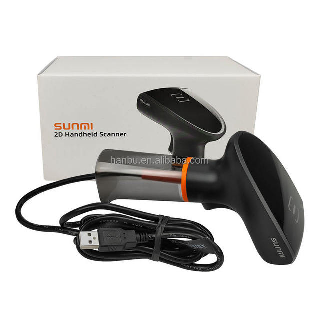 Handheld USB 2D Barcode Scanner Wired Automatic QR Code Scanner Laser Barcode Reader for Mobile Payment