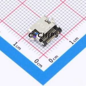 HX-TYPE-C 24P-1.6 USB C 3.2 REC, HORZ USB Connector SMD Connector Type-C Female Sink Board 24P - Product Image 2