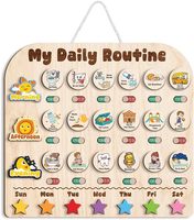 Meilleurs outils pour l'autisme Tableau d'horaire visuel pour enfants et liste de contrôle de la routine quotidienne Autocollants Tableau de corvées pour enfants Mémo et tableau noir