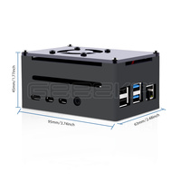 La carcasa GeeekPi Raspberry Pi 4B admite un ventilador de refrigeración PoE Hat de 5 V D938