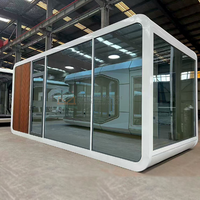 Cabine préfabriquée contemporaine de 20 pieds ou 40 pieds, pod de travail mobile Apple pour bureau, hôtel ou parc sur terrain non utilisé, en acier