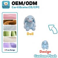 Fabricante Mayorista de Peluches Personalizados de Conejo Blanco Crema con Orejas Largas, Peluche Suave y Adorable, Juguete de Peluche de Conejo, CPC CE OEM ODM