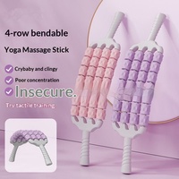 Bâton de massage en PP pour enfants, 465 mm, pour la relaxation du dos et des jambes, avec rouleau à picots pliable à quatre rangées