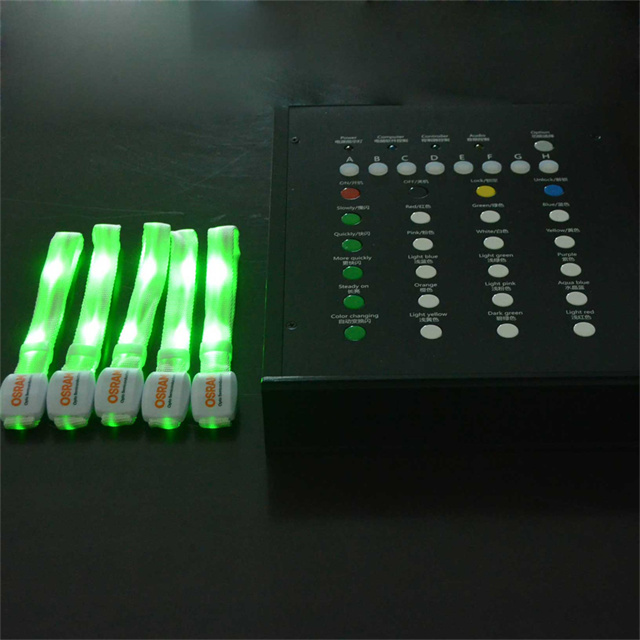 Remote Controlled LED Luminous Wristband Concert Bracelet with Battery Replaceable LED Flashing for Valentine's Day