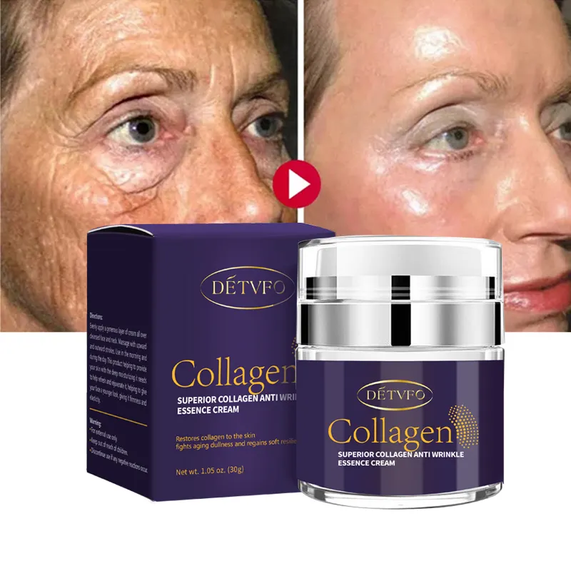 Toptan düşük MOQ özel özel etiket Anti-Aging kollajen Private Label kırışıklık karşıtı krem