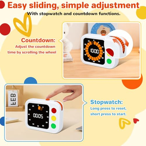 Minuteur de cuisine intelligent pour enfants, avec feux de circulation, compte à rebours de productivité, minuteur visuel Google pour enfants - Product Image 5