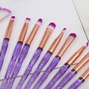 Juego de brochas de maquillaje con lentejuelas de cristal, juego de brochas para maquillaje de ojos, herramienta de belleza, fabricante de brochas, venta al por mayor - Product Image 2