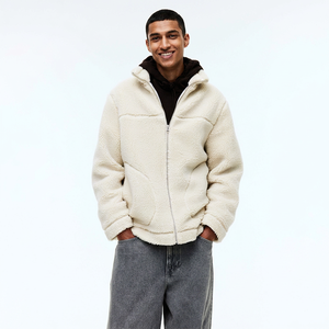 OEM Custom Winter High Quality Zipper up Heavyweight Sherpa Fleece <b>Jackets</b> <b>for</b> <b>Men</b> - Product Image 1