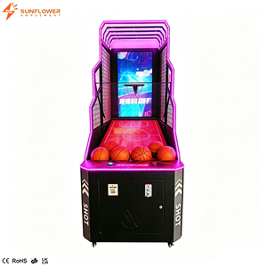 Machine de jeu d'arcade de basket-ball mobile à monnayeur, avec cabinet renforcé, équipement de divertissement portable à rendement élevé pour jeux de tir - Product Image 1
