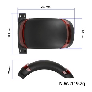 Kit de garde-boue arrière avec rabat anti-éclaboussures pour trottinette électrique Speedual Zero 10X Zero10x, protection anti-éclaboussures pour roue, pièces de rechange - Product Image 5