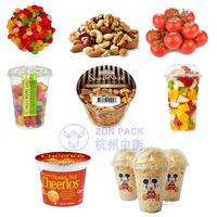Machine de remplissage automatique de pesage de noix mélangées de tasse en plastique/bonbons/pop-corn/fruits