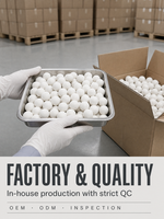 Vente directe d'usine, balles en caoutchouc blanc de 38 mm pour un tamis vibrant utilisé pour le nettoyage des grains secs