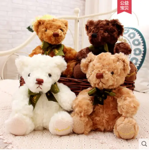 Urso de pelúcia de rosa de 20cm, boneco de urso de pelúcia, russ, mini boneca, brinquedo de pelúcia