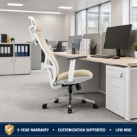 Chaise de bureau ergonomique à dossier moyen en maille, avec support lombaire en mousse à mémoire de forme, réglable en hauteur, pivotante et à roulettes, de haute qualité