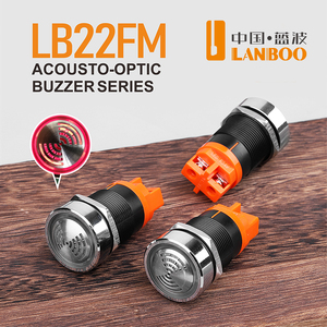 Zumbador LANBOO de 22 mm con LED Rojo, Material Metálico, Zumbadores Industriales con Sonido Continuo, Zumbador de 24 V y 220 V - Product Image 3