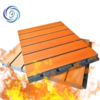 Panneaux acoustiques modernes en bois ignifuge et résistant à l'humidité, finition placage, céramique, aluminium, classe perforée, rainures insonorisantes