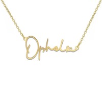 Collier personnalisé avec pendentif plaque nominative en or 18 carats ou argent plaqué, unisexe, OEM