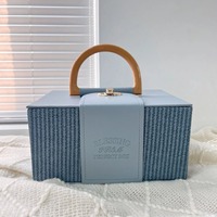 Luxuriöse Hochzeits-Geschenkbox mit Individuellem Logo, Karton-Papier-PU-Box, Schmuckverpackung, Kosmetik-Aufbewahrungsboxen mit Griff
