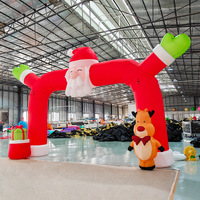 Arbre de Noël gonflable et arche publicitaire avec logo, décoration publicitaire en PVC imperméable, dimensions 8 pieds